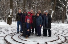 An engaging group of Minnesota and Iowa Labyrinth walkers.